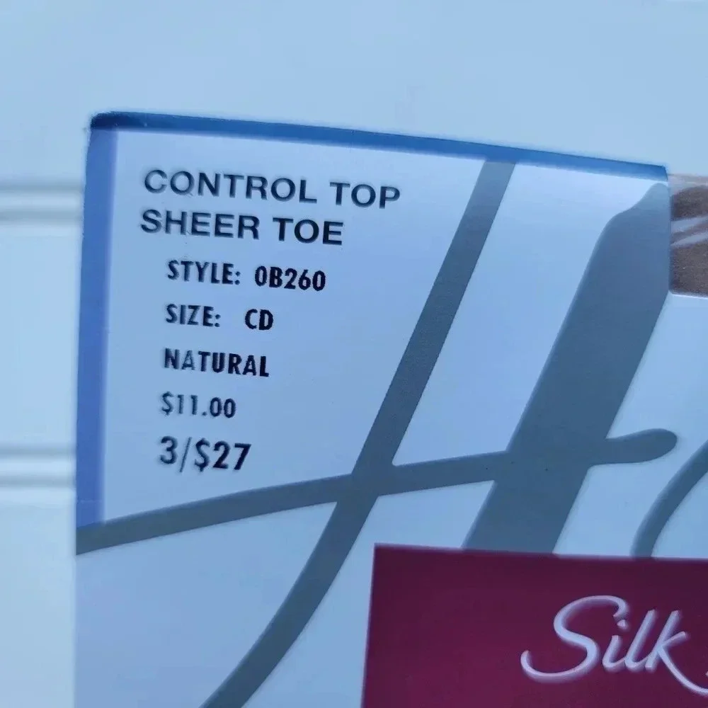 Hanes Pantyhose Silk Reflections Ultra Sheer Control Top Run Resistant Size CD